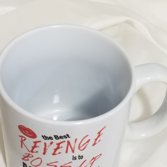Hand Crafted "The Best Revenge is to Boss Up" 16 oz Coffee Mug - Motivational - Picture 4 of 5